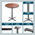 Premium Commercial-Grade Restaurant and Breakroom Cafe Table (Round, 36 in Diameter, 42 in Bar Height, X-Base, Gray Frame, Mahogany Laminate)