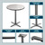Premium Commercial-Grade Restaurant and Breakroom Cafe Table (Round, 36 in Diameter, 42 in Bar Height, X-Base, Gray Frame, Gray Nebula Laminate)