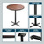 Premium Commercial-Grade Restaurant and Breakroom Cafe Table (Round, 36 in Diameter, 42 in Bar Height, X-Base, Black Frame, Mahogany Laminate)