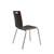 4 Commercial-Grade Bentwood Cafe Chair with Chrome Steel Frame (Espresso, 4-Pack)