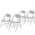 Premium Lightweight All-Steel Folding Chairs (4-Pack, Gray)