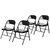 Premium Lightweight All-Steel Folding Chairs (4-Pack, Black)
