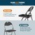 Premium Lightweight All-Steel Folding Chairs (4-Pack, Black)