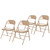 Premium Lightweight All-Steel Folding Chairs (4-Pack, Beige)
