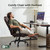 Big and Tall Office Chair with Foot Rest Ergonomic Desk Chairs Reclining High Back Leather Chairs with Lumbar Support(Brown)