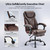 Big and Tall Office Chair with Foot Rest Ergonomic Desk Chairs Reclining High Back Leather Chairs with Lumbar Support(Brown)