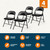 Vinyl Padded Steel Folding Chairs (4-Pack, Black)