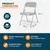 Lightweight Plastic Folding Chair – Grey, 500 lb Capacity, Contoured Seat & Back, Sturdy Steel Frame, Foldable & Stackable, Ideal for Events, Offices, and Home Use