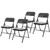 Premium Heavy-Duty Plastic Folding Chairs, Lightweight, Durable Seating for Indoor and Outdoor Use, 500 lb Capacity (4-Pack, Gray Plastic with Black Frame)