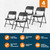 Premium Heavy-Duty Plastic Folding Chairs, Lightweight, Durable Seating for Indoor and Outdoor Use, 500 lb Capacity (4-Pack, Gray Plastic with Black Frame)