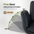 Criss Cross Chair with Armrests & Wheels, PU Leather Vanity Chair, Comfortable Adjustable Swivel Computer Office Desk Chairs for Home, Make Up, Bed Room (Black)
