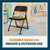Premium Heavy-Duty Plastic Folding Chairs, Lightweight, Durable Seating for Indoor and Outdoor Use, 500 lb Capacity (4-Pack, Black Plastic with Black Frame)