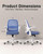 Office Chair for Home Office, Flip-Up Arms, Breathable Mesh Back & Thick Seat Cushion, Swivel Rolling Computer Desk Chair – BIFMA Certified, Supports 300 lbs (White Frame/Blue Seat)