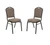 Silhouette Back Upholstered Stackable Banquet Chairs Premium Commercial Seating (2 Pack, Fabric, Natural Taupe, Black Santex Frame)