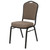 Silhouette Back Upholstered Stackable Banquet Chairs Premium Commercial Seating (2 Pack, Fabric, Natural Taupe, Black Santex Frame)