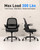 Office Chair for Home Office, Flip-Up Arms, Breathable Mesh Back & Thick Seat Cushion, Swivel Rolling Computer Desk Chair, BIFMA Certified, Supports 300 lbs (Black Frame/Black Seat)