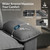 158" Modular Sectional Sofa, Oversized U Shaped Couches for Living Room, Comfy Cloud Couch with Ottoman, 6-Seater Deep Seat Sofa with Throw Pillow, Corduroy Grey