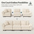 158" Modular Sectional Sofa, Oversized L Shaped Couches for Living Room, Comfy Cloud Couch with Ottoman, 5-Seater Deep Seat Sofa with Throw Pillow, Corduroy Beige
