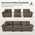 158" Modular Sectional Sofa, Oversized Couches for Living Room, Comfy Cloud Couch 4-Seater Deep Seat Sofa with Throw Pillow, Chenille Ash
