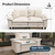 88" Modular Sectional Sofa, Loveseat Couches for Living Room, Comfy Cloud Couch 2-Seater Deep Seat Sofa with Throw Pillow, Corduroy Beige