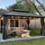 12'x16' Hardtop Gazebo with Lights Permanent Aluminum Double Roof on Galvanized Steel Frame Outdoor Patio Gazebo Including Netting and Curtains for Backyard Lawn Garden Grey