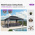 12' X 16' Permanent Hardtop Gazebo Outdoor Aluminum Gazebo with Heavy Duty Galvanized Steel Double Roof for Patio Lawn Garden Aluminum with Netting and Curtains Grey