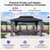 10' X 14' Outdoor Gazebo with Dual-Layer Galvanized Steel Double Roof for Patio Lawn Garden Aluminum Gazebo with Netting and Curtains Grey