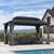 8' X 14' Permanent Hardtop Aluminum Gazebo with Double Galvanized Steel Roof Removable Netting Curtains and Ceiling Hooks for Patio Lawn Backyard Deck Garden Grey