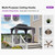 8' X 10' Permanent Hardtop Gazebo with Galvanized Steel Double Roof for Patio Lawn Garden Aluminum Gazebo with Netting and Curtains Grey