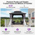 8' X 10' Permanent Hardtop Gazebo with Galvanized Steel Double Roof for Patio Lawn Garden Aluminum Gazebo with Netting and Curtains Grey