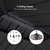 6.5' X 10' Hardtop Grill Gazebo for Patio Permanent Aluminum Barbeque Shelter Gazebo Canopy with Ceiling Hook and Shelves Double Tiered Grey Outdoor BBQ