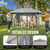 13x13 Pop Up Gazebo, Canopy Tent, Gazebos on Clearance - Outdoor Gazebo for Backyard & Patio Furniture - Carpa Pop Up Tent with Wheeled STO-N-Go Cover Bag (Grey)