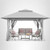 11X11 Outdoor Pop Up Gazebo Base 10X10 Patio Gazebos Patented Center Lock Quick Setup Newly Designed Storage Bag Instant Canopy Tent with Mosquito Nettings (11x11, Gray)