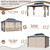 10' x 13' Gazebo Polycarbonate Double Roof Canopy Outdoor Aluminum Frame Pergola, Permanent Pavilion with Netting and Curtains for Garden Patio Lawns Parties