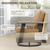 Rustic Hideaway Outdoor Swivel Rocker Patio Chairs Set of 2, Wicker Swivel Rocking Chairs for Patio, Outdoor Balcony Furniture with Wood Grain Finish, Beige/Tan