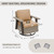 Rustic Hideaway Outdoor Swivel Rocker Patio Chairs Set of 2, Wicker Swivel Rocking Chairs for Patio, Outdoor Balcony Furniture with Wood Grain Finish, Beige/Tan