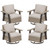 Rustic Hideaway Outdoor Swivel Rocker Patio Chairs Set of 4, Wicker Swivel Rocking Chairs for Patio, Outdoor Balcony Furniture with Wood Grain Finish, Beige/Beige