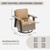 Rustic Hideaway Outdoor Swivel Rocker Patio Chairs Set of 4, Wicker Swivel Rocking Chairs for Patio, Outdoor Balcony Furniture with Wood Grain Finish, Beige/Tan