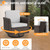 Harbor Retreat 4 Piece Outdoor Patio Swivel Rocker Set, 360° Swivel Rocking Glider Chairs, PE Wicker Furniture, Brown/Beige