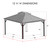 Hardtop Aluminum Permanent Gazebo with a Mosquito Net and Privacy Sidewalls (Alexander 12'x14' (Brown)