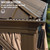 Hardtop Aluminum Permanent Gazebo with a Mosquito Net and Privacy Sidewalls (Alexander 12'x14' (Brown)