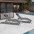 Pool Lounge Chairs Set of 2, Adjustable Aluminum Outdoor Chaise Lounge Chairs, All Weather for Deck Lawn Poolside Backyard -Dark Grey Textilene