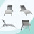 Pool Lounge Chairs Set of 2, Adjustable Aluminum Outdoor Chaise Lounge Chairs, All Weather for Deck Lawn Poolside Backyard -Grey Textilene