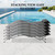 Pool Lounge Chairs Set of 3, Adjustable Aluminum Outdoor Chaise Lounge Chairs with Metal Side Table, All Weather for Deck Lawn Poolside Backyard -Dark Grey Textilene
