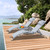 Pool Lounge Chairs Set of 3, Adjustable Aluminum Outdoor Chaise Lounge Chairs with Metal Side Table, All Weather for Deck Lawn Poolside Backyard -Grey Textilene