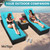 Outdoor Chaise Lounge Chairs, All-Weather Wicker Pool Lounge Chair Set of 2 with Side Table, Adjustable Backrest & Washable Cushions for Patio, Poolside, Beach, Light Blue