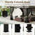 10x14FT Wall Mounted Gazebo Hardtop,Outdoor Wall-Mounted Patio Pergola Metal Frame Double Curtains Gazebo with Sloping Sun Panel Roof for Patio,Garden,Lawn,Pool,Backyard Deck, Gray
