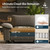 3 Pieces Modular Sectional Sofa Sets, Oversized Couch Set with Loveseats, Comfy Cloud Couches with Throw Pillows, 7-Seater Deep Seat Sofa for Living Room, Chenille Ash