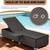 Outdoor Chaise Lounge with Adjustable Backrest Set of 4, 6-Position Reclining Lounger Pool Chair, Thick 3-Inch Cushion & Side Tray, All-Weather PE Wicker for Outdoor, Backyard, Deck (Khaki)