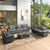 3 Pieces Modular Sectional Sofa Sets, Oversized Couch Set with Loveseats, Comfy Cloud Couches with Throw Pillows, 7-Seater Deep Seat Sofa for Living Room, Corduroy Grey